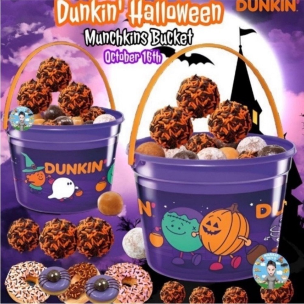 Dunkin Donuts spooky Halloween trick or treating bucket - Picture 8 of 8